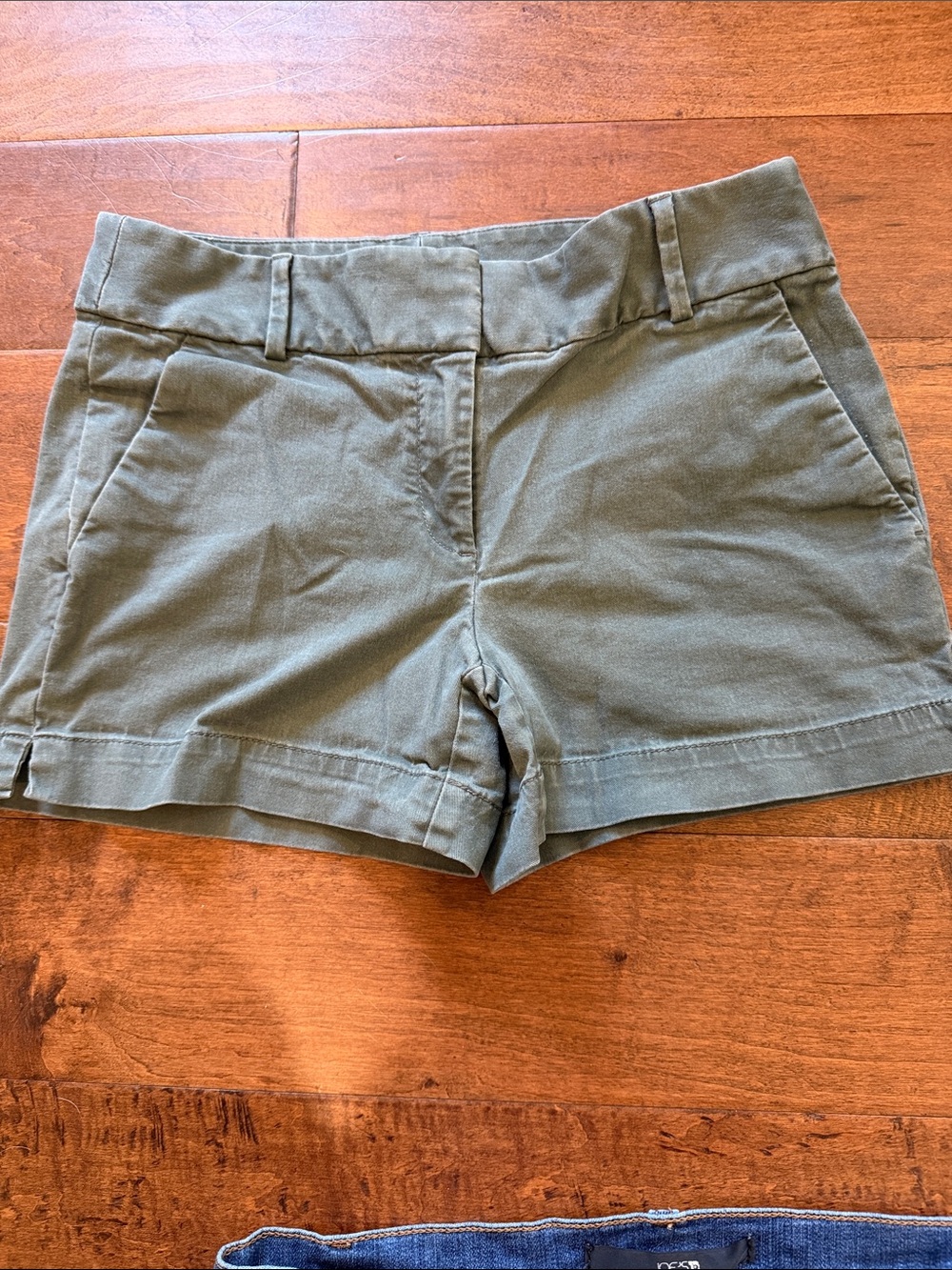 LOFT Olive Green Women's Cotton Bermuda Shorts